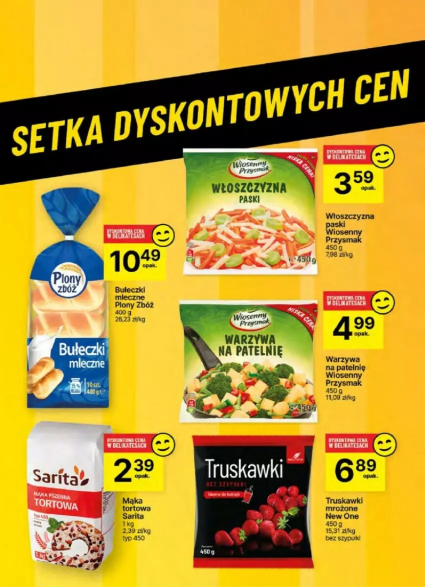 Gazetka promocyjna Delikatesy Centrum - ważna 31.10 do 06.11.2024 - strona 43 - produkty: Mąka, Mąka tortowa, Miecz, Sarita, Truskawki, Warzywa