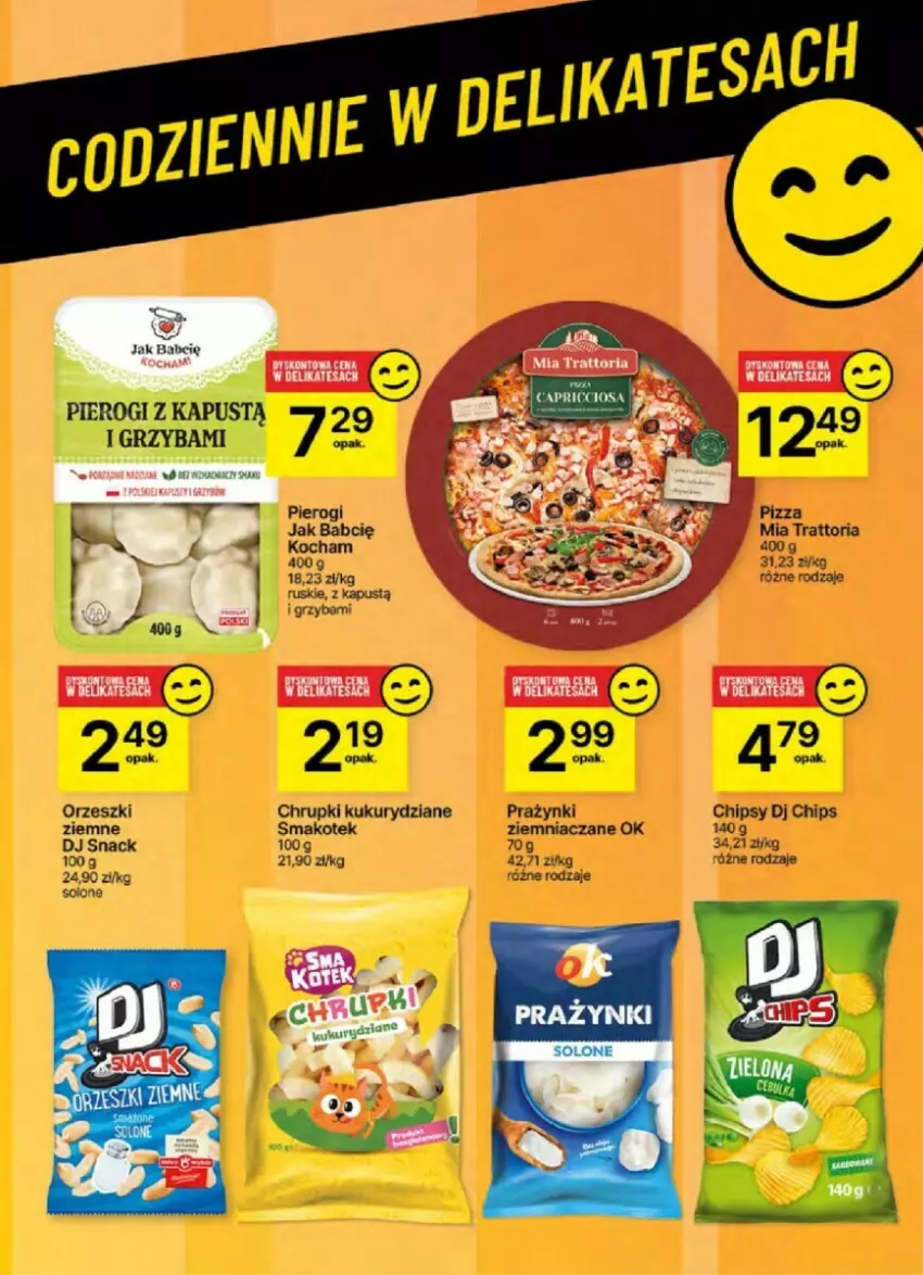 Gazetka promocyjna Delikatesy Centrum - ważna 31.10 do 06.11.2024 - strona 49 - produkty: Chipsy, Chrupki, Kapustą, Koc, Kotek, Orzeszki, Pierogi, Smakotek