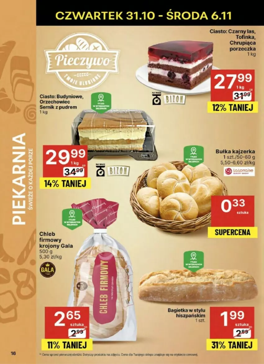 Gazetka promocyjna Delikatesy Centrum - ważna 31.10 do 06.11.2024 - strona 8 - produkty: Bagietka, Bułka, Chleb, Gala, Inka, Kajzerka, Por, Ser