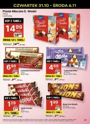 Gazetka promocyjna Delikatesy Centrum - Gazetka - ważna od 06.11 do 06.11.2024 - strona 20 - produkty: Ser, Rum, Lion, Mleczko, Czekolada, Ptasie mleczko, Baton, E. Wedel, Góralki, Milka