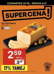 Gazetka promocyjna Delikatesy Centrum - Gazetka - ważna od 06.11 do 06.11.2024 - strona 23 - produkty: Ser, Złoty Mazur