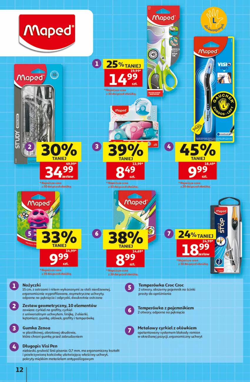Gazetka promocyjna Auchan - 30 Lat Hipermarket - ważna 23.07 do 29.07.2026 - strona 12 - produkty: Długopis, Gra, Noż, Nożyczki, Pojemnik, Por, Uchwyty