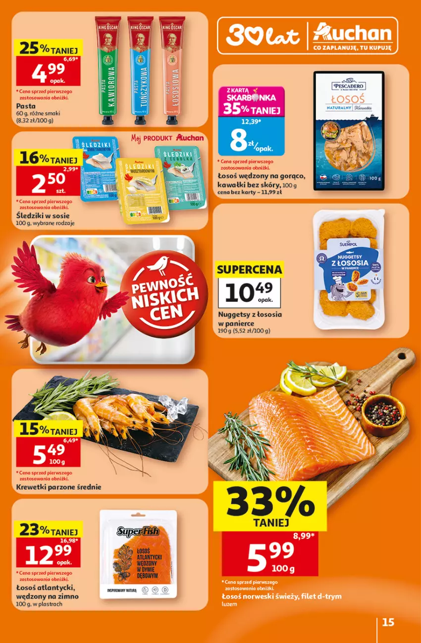 Gazetka promocyjna Auchan - 30 Lat Hipermarket - ważna 23.07 do 29.07.2026 - strona 15 - produkty: Kawa, Krewetki, Sos