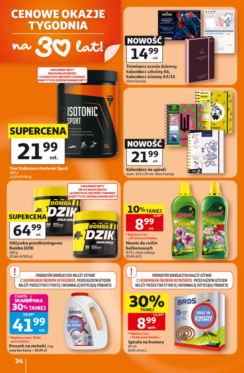 Gazetka promocyjna Auchan - 30 Lat Hipermarket - ważna 23.07 do 29.07.2026 - strona 34 - produkty: Kalendarz, Nawóz, Odżywka
