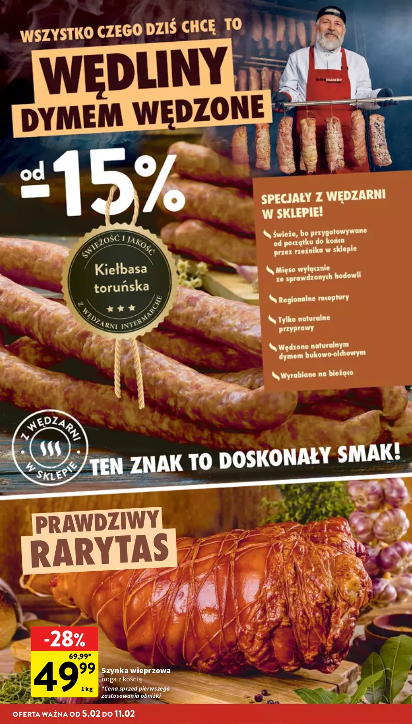 Gazetka promocyjna Intermarche - Gazetka promocyjna - ważna 05.02 do 11.02.2026 - strona 16 - produkty: Szynka, Szynka wieprzowa