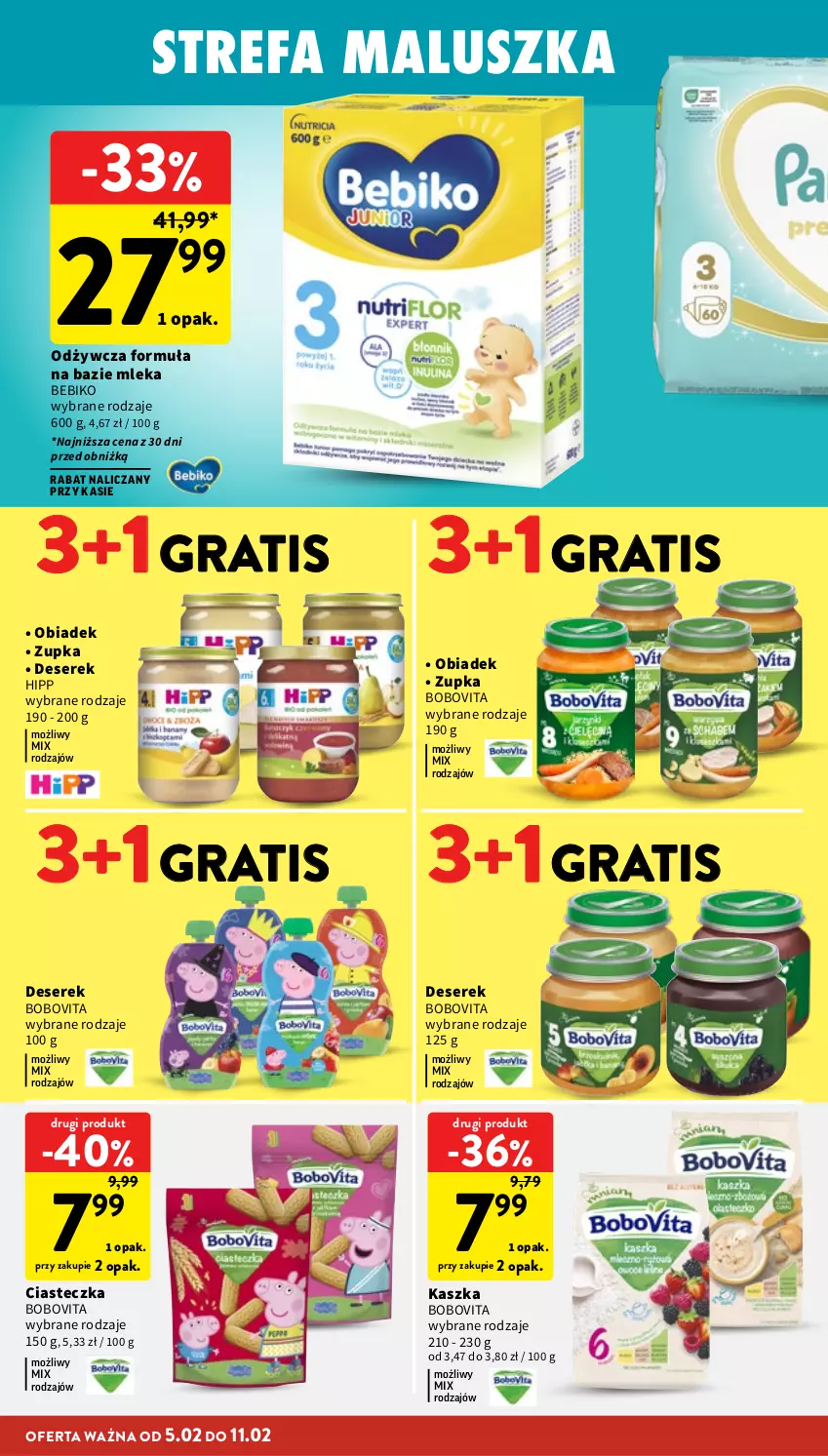 Gazetka promocyjna Intermarche - Gazetka promocyjna - ważna 05.02 do 11.02.2026 - strona 34 - produkty: Bebiko, BoboVita, Deser, Fa, Gra, HiPP, Ser, Serek
