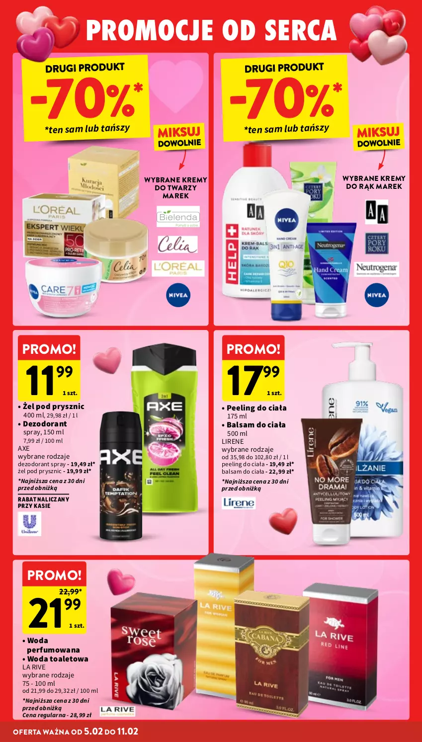 Gazetka promocyjna Intermarche - Gazetka promocyjna - ważna 05.02 do 11.02.2026 - strona 36 - produkty: Balsam do ciała, Dezodorant, La Rive, Lirene, Peeling, Perfum, Ser, Woda, Woda perfumowana, Woda toaletowa