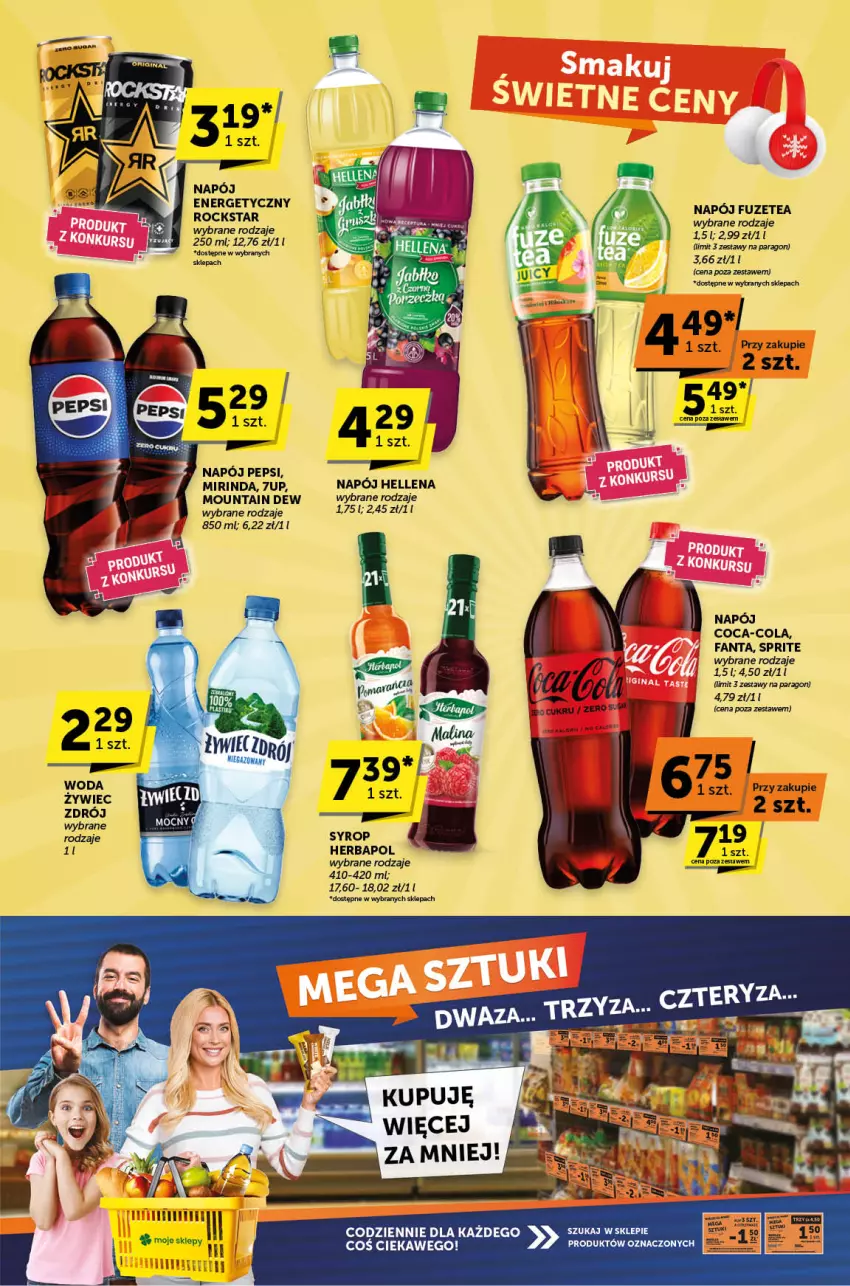 Gazetka promocyjna ABC - ważna 06.02 do 18.02.2025 - strona 7 - produkty: 7up, Coca-Cola, Fa, Fanta, Hellena, Herbapol, LG, Mirinda, Napój, Pepsi, Sprite