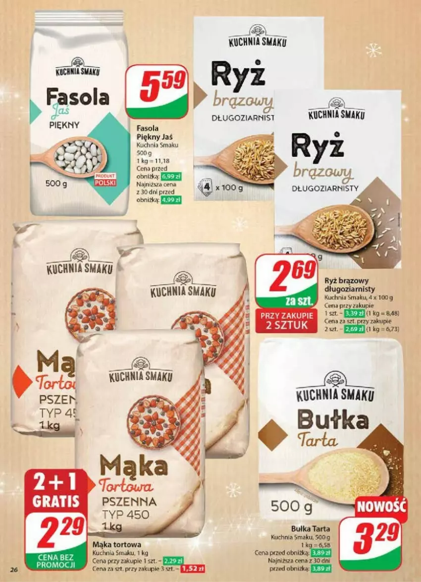 Gazetka promocyjna Dino - ważna 11.12 do 17.12.2024 - strona 19 - produkty: Bułka, Bułka tarta, Fa, Fasola, Kuchnia, Mąka, Mąka tortowa, Tarta