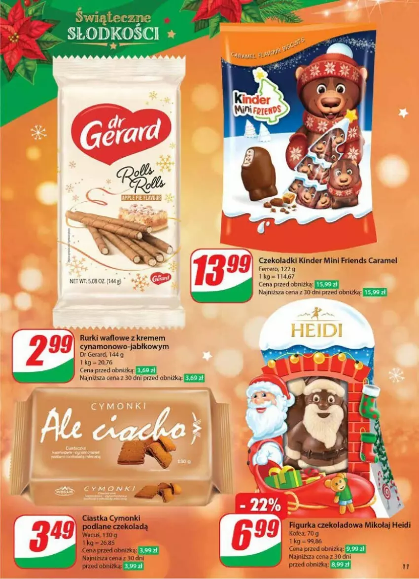 Gazetka promocyjna Dino - ważna 11.12 do 17.12.2024 - strona 3 - produkty: Ciastka, Dr Gerard, Ferrero, Kinder, Rurki