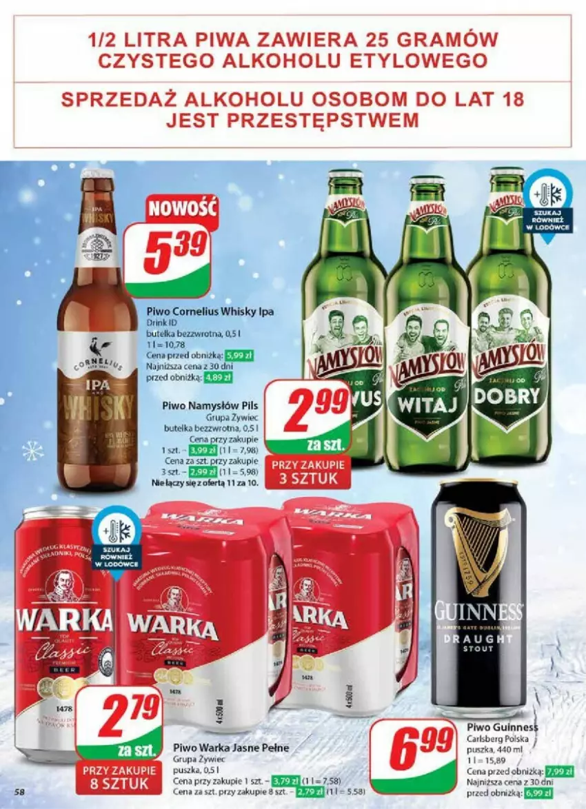 Gazetka promocyjna Dino - ważna 11.12 do 17.12.2024 - strona 54 - produkty: Carlsberg, Namysłów, Piwo, Warka