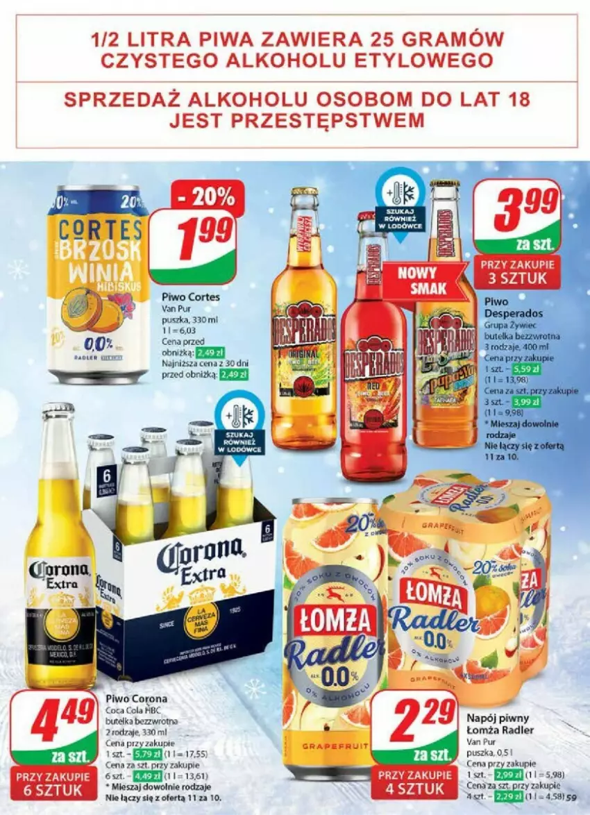 Gazetka promocyjna Dino - ważna 11.12 do 17.12.2024 - strona 55 - produkty: Gra, Napój, Piwa, Piwo, Pur, Radler