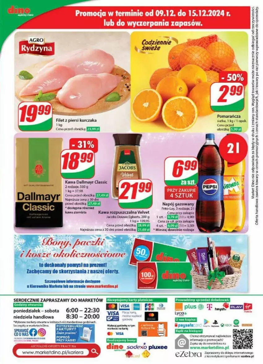 Gazetka promocyjna Dino - ważna 11.12 do 17.12.2024 - strona 74 - produkty: Dallmayr, Kawa, Kawa rozpuszczalna, Kawa ziarnista, Napój, Napój gazowany, Ser, Siatka, Tera, Velvet