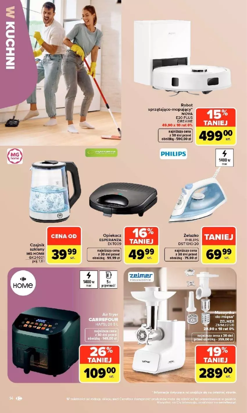Gazetka promocyjna Carrefour - Gazetka Carrefour w SUMIE stylowy dom - ważna 07.09 do 19.09.2026 - strona 14 - produkty: K2, Mop, Philips, Robot, Zelmer
