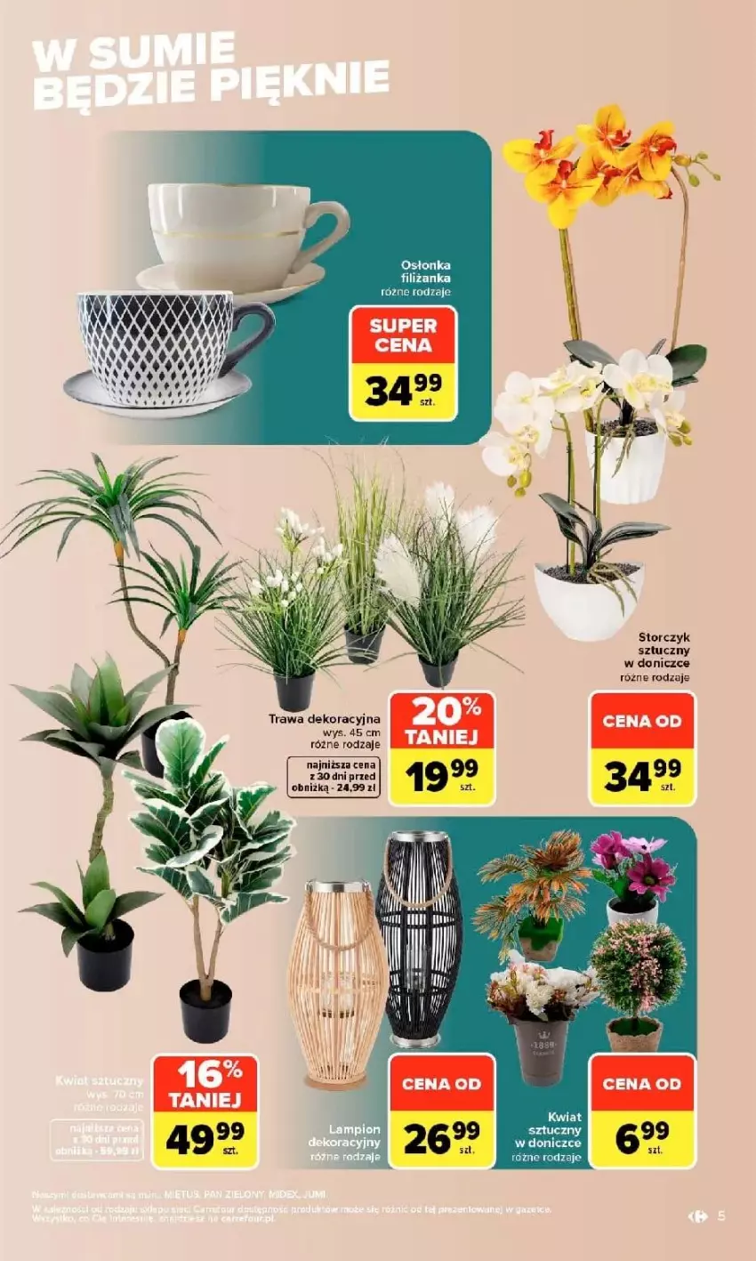 Gazetka promocyjna Carrefour - Gazetka Carrefour w SUMIE stylowy dom - ważna 07.09 do 19.09.2026 - strona 5 - produkty: Filiżanka, Koc, Osłonka, Storczyk