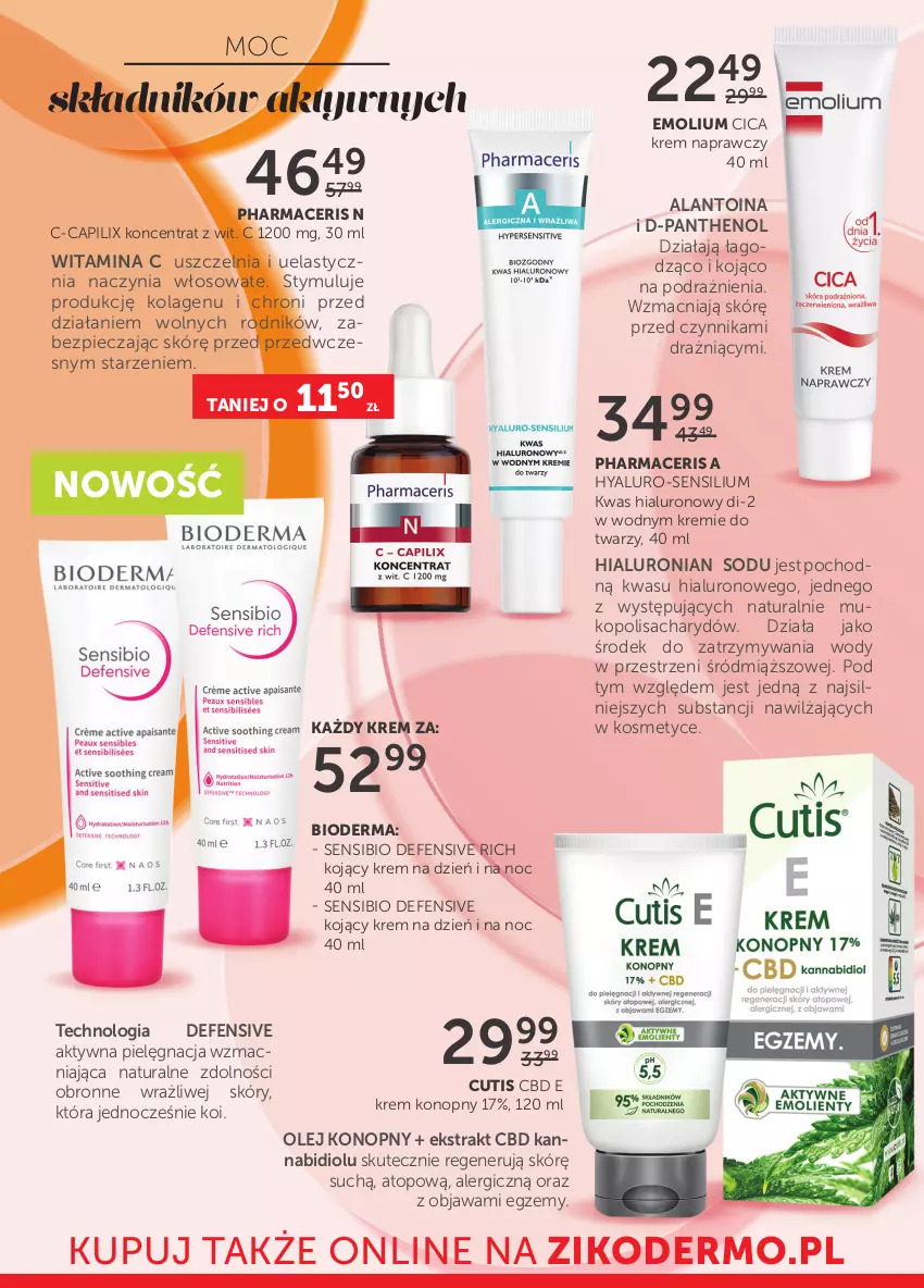 Gazetka promocyjna Ziko - 4-17 LISTOPADA - ważna 04.11 do 17.11.2021 - strona 2 - produkty: Acer, Bioderma, Emolium, Kolagen, Krem na dzień, Krem na dzień i na noc, Olej, Pharmaceris, Piec, Top