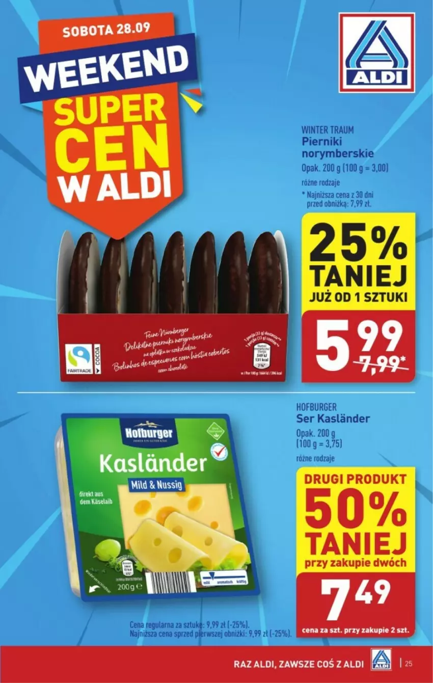 Gazetka promocyjna Aldi - ważna 23.09 do 29.09.2024 - strona 18 - produkty: Burger, Hofburger, Piernik, Ser