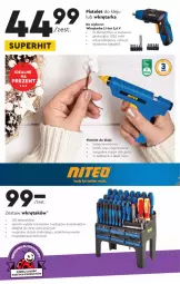 Gazetka promocyjna Biedronka - Okazje tygodnia - Gazetka - ważna od 22.12 do 22.12.2021 - strona 14 - produkty: Zestaw wkrętaków, Stojak, Klej, Tarka, Wkręt, Wkrętarka, Pistolet, Akumulator