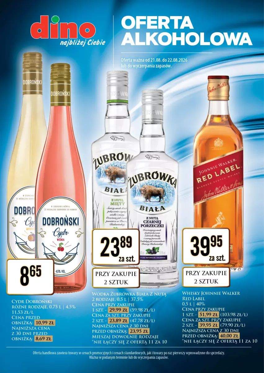 Gazetka promocyjna Dino - Oferta alkoholowa - ważna 21.08 do 22.08.2026 - strona 1