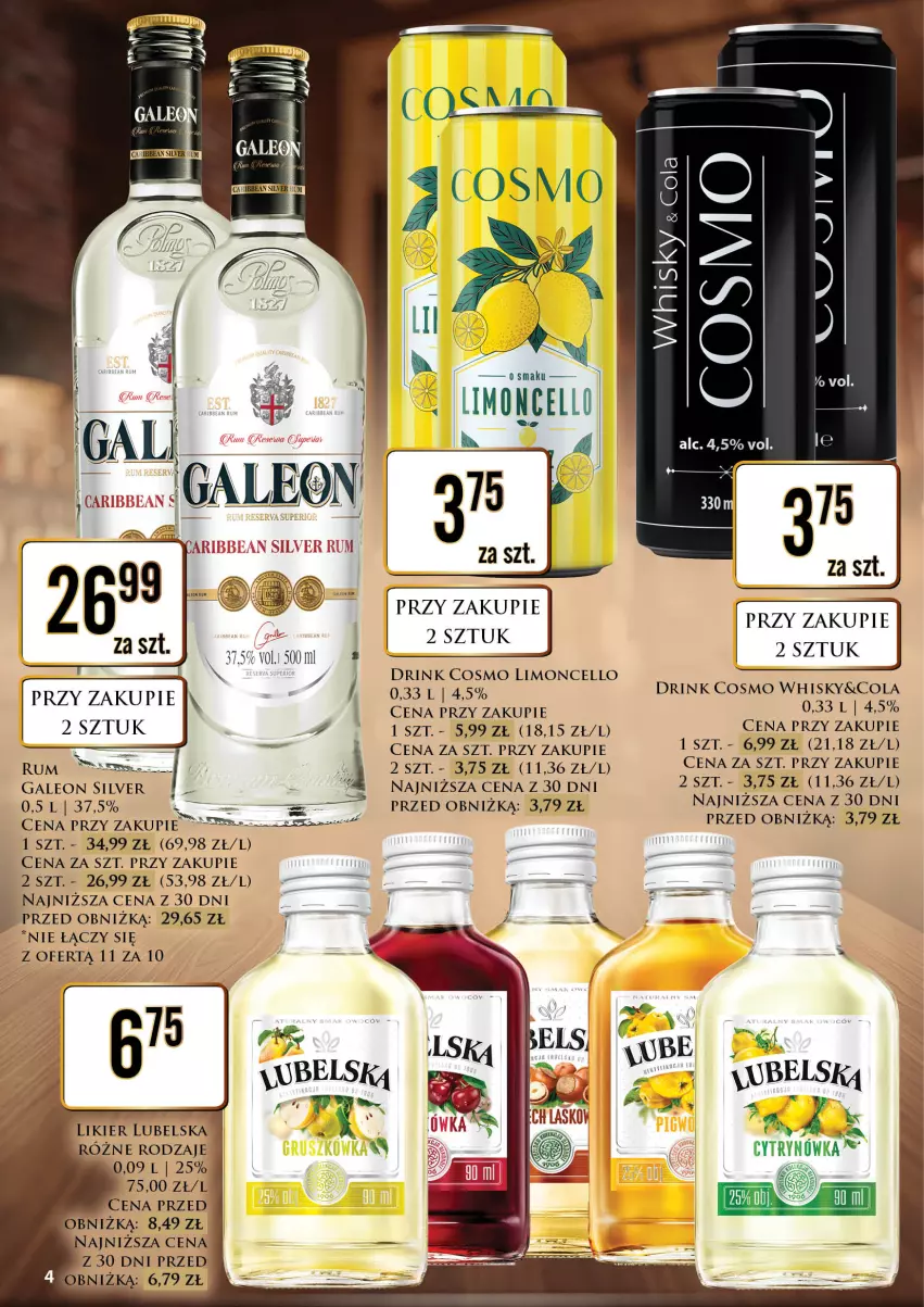 Gazetka promocyjna Dino - Oferta alkoholowa - ważna 21.08 do 22.08.2026 - strona 4 - produkty: Leon, Rum, Whisky