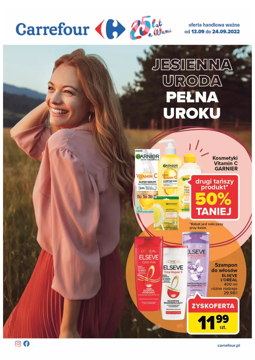 Gazetka promocyjna Carrefour - Gazetka Jesienna uroda pełna uroku - ważna 13.09 do 24.09.2022 - strona 1 - produkty: Garnier, Szampon