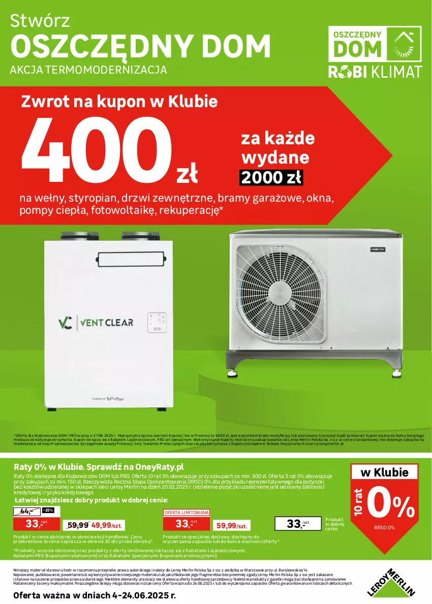 Gazetka promocyjna Leroy Merlin - Gazetka Leroy Merlin - ważna 04.06 do 24.06.2025 - strona 30 - produkty: Drzwi, Drzwi zewnętrzne, Garaż, Kosz, Olej, Sprzedawcy, Top, Tran