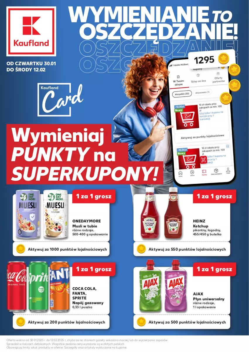 Gazetka promocyjna Kaufland - Kaufland - ważna 30.01 do 12.02.2025 - strona 1 - produkty: Ajax, Fa, Fanta, Heinz, Ketchup, Mus, Napój, Napój gazowany, Sprite