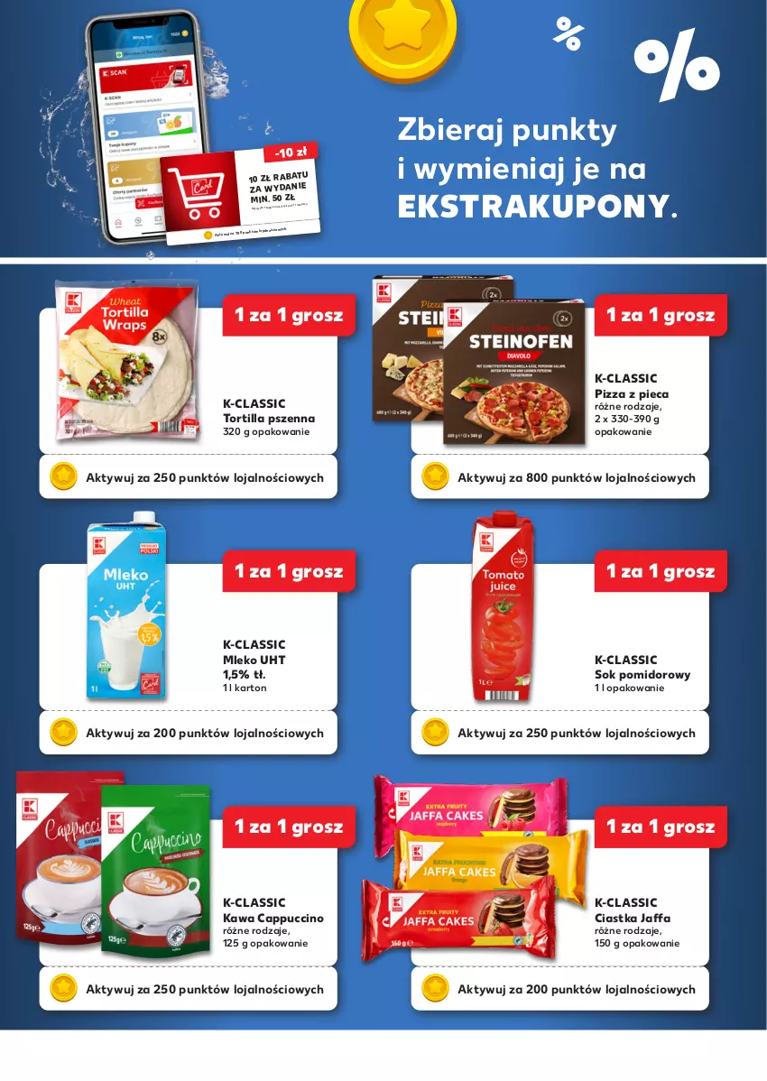 Gazetka promocyjna Kaufland - Kaufland - ważna 30.01 do 12.02.2025 - strona 4 - produkty: Cappuccino, Ciastka, Fa, Kawa, Kosz, Mleko, Piec, Pizza, Sok, Sok pomidorowy, Tortilla, Tran