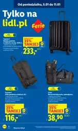 Gazetka promocyjna Lidl - GAZETKA - Gazetka - ważna od 10.01 do 10.01.2026 - strona 8 - produkty: Top, Por, Walizka, Plecak, Torba