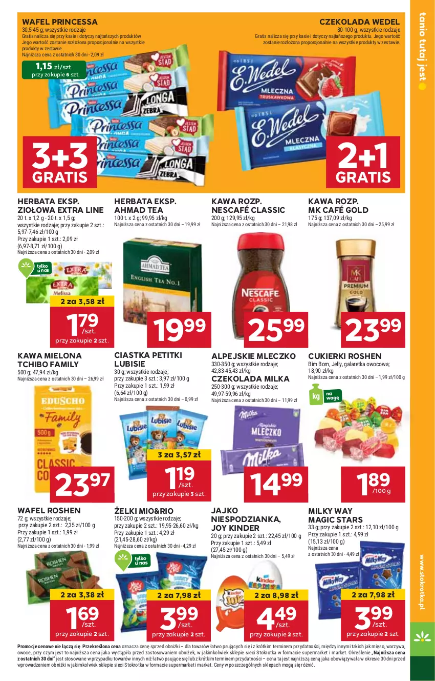 Gazetka promocyjna Stokrotka - Market Opole/Radom - ważna 06.02 do 12.02.2025 - strona 11 - produkty: Ciastka, Cukier, Cukierki, Czekolada, Fa, Gra, Herbata, HP, Kawa, Kawa mielona, Kinder, Lubisie, Milka, Milky Way, Mleczko, Nescafé, Princessa, Tchibo, Tchibo Family