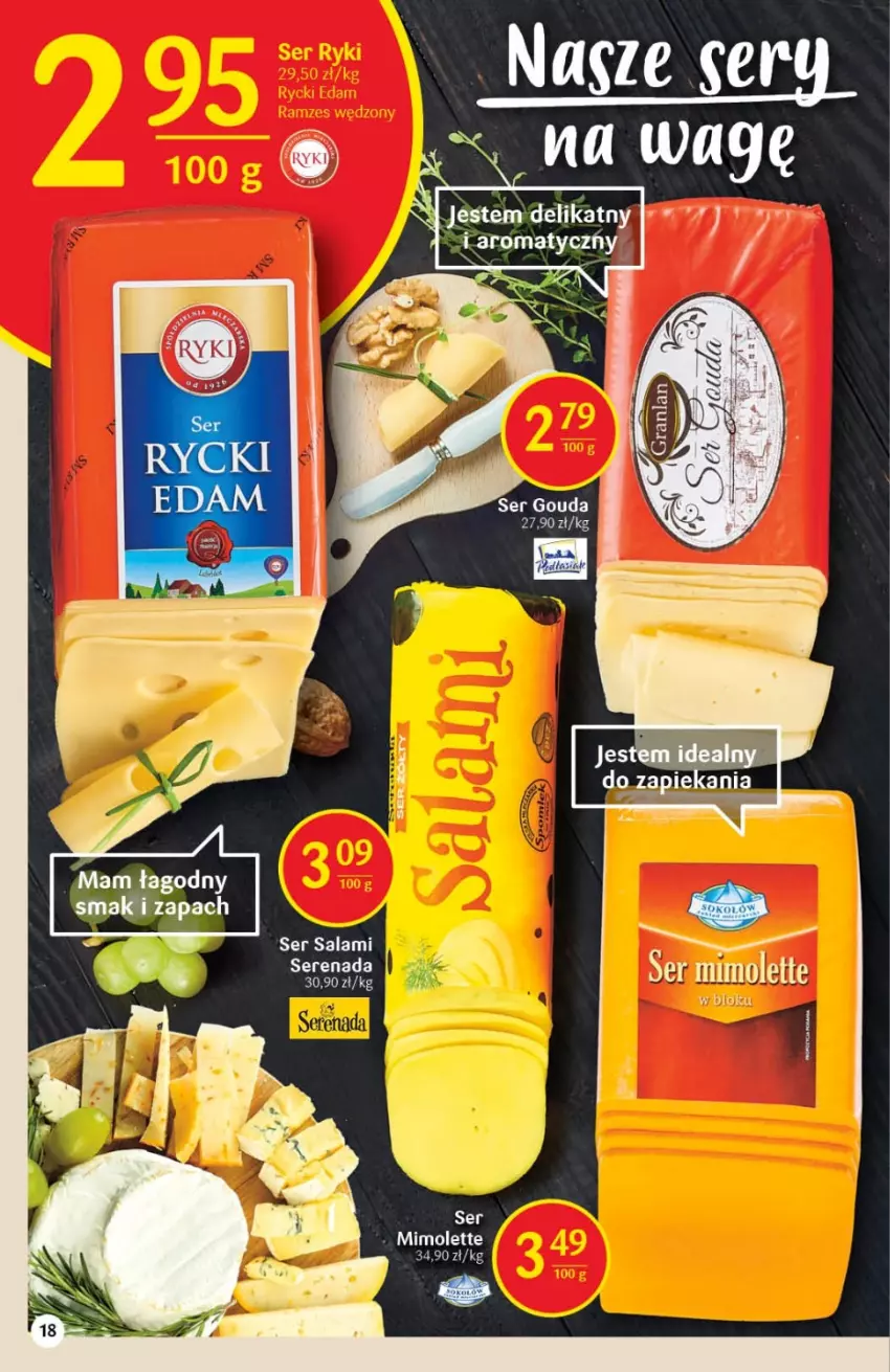 Gazetka promocyjna Delikatesy Centrum - Gazetka DC23 - ważna 15.06 do 22.06.2022 - strona 18 - produkty: Mimolette, Salami, Ser, Ser salami