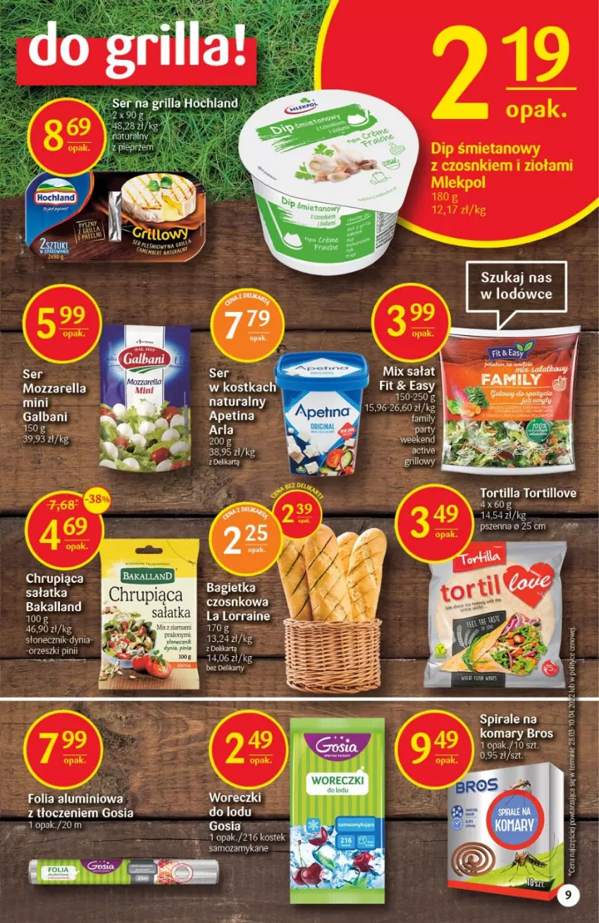 Gazetka promocyjna Delikatesy Centrum - Gazetka DC23 - ważna 15.06 do 22.06.2022 - strona 9 - produkty: Bakalland, Folia aluminiowa, Galbani, Grill, Hochland, HP, Mozzarella, Pieprz, Sałat, Ser, Stek, Tortilla