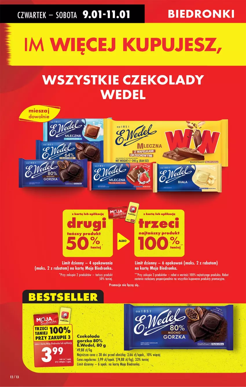 Gazetka promocyjna Biedronka - Od Czwartku - ważna 09.01 do 15.01.2025 - strona 12 - produkty: Czekolada, Por