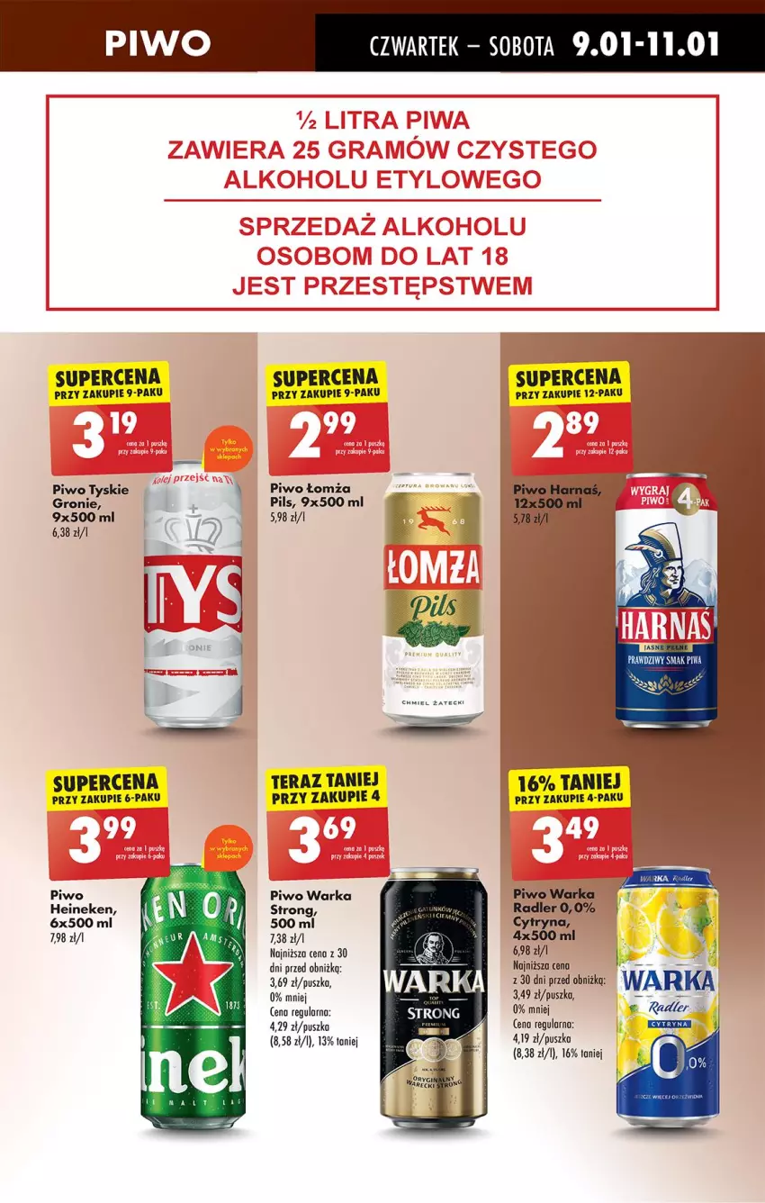 Gazetka promocyjna Biedronka - Od Czwartku - ważna 09.01 do 15.01.2025 - strona 59 - produkty: Fa, Heineken, Piwa, Piwo, Tera, Tyskie, Warka