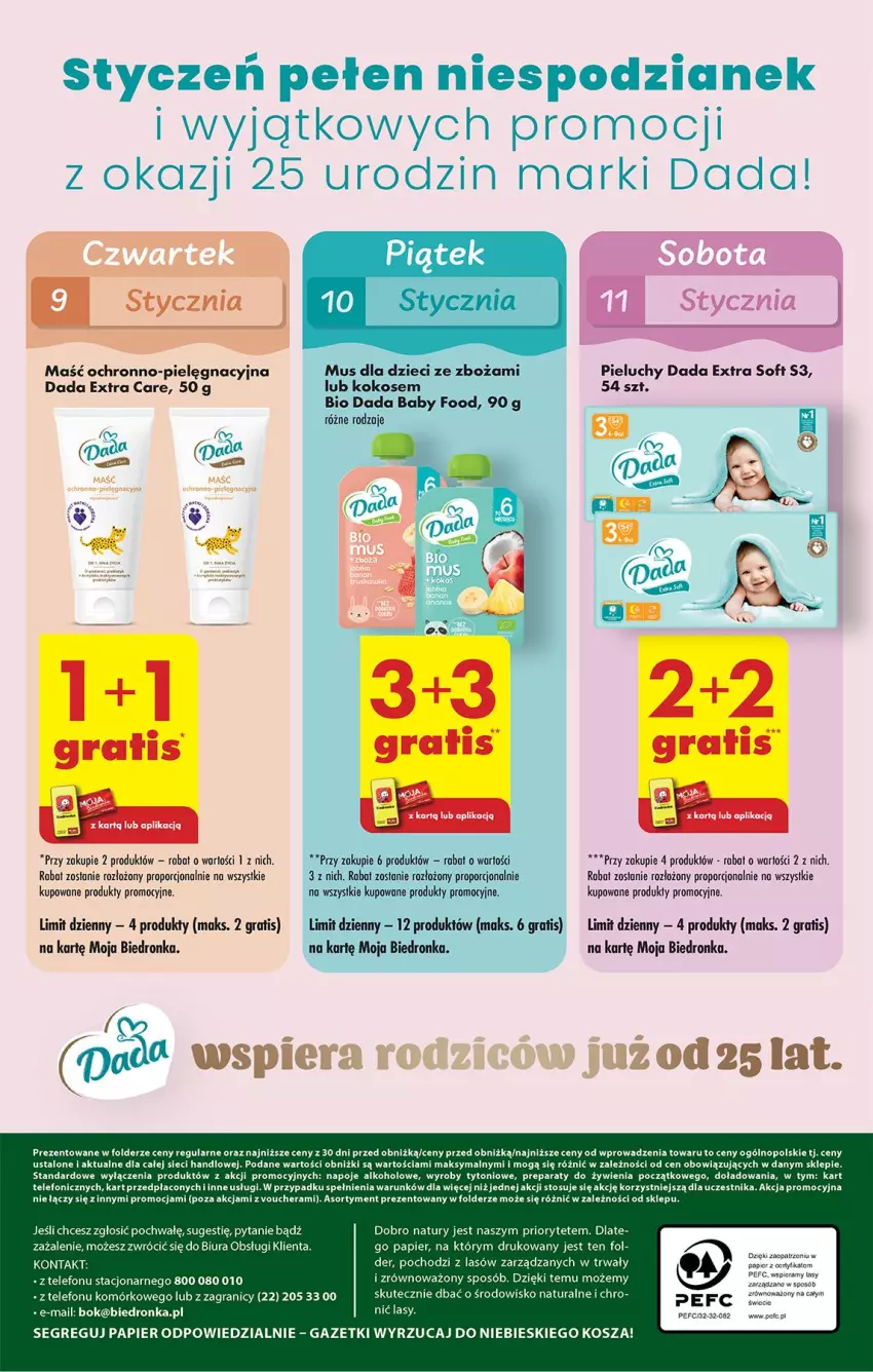 Gazetka promocyjna Biedronka - Od Czwartku - ważna 09.01 do 15.01.2025 - strona 67 - produkty: Dada, Dzieci, Gra, Kokos, Kosz, Mus, Napoje, Papier, Pieluchy, Por, Telefon