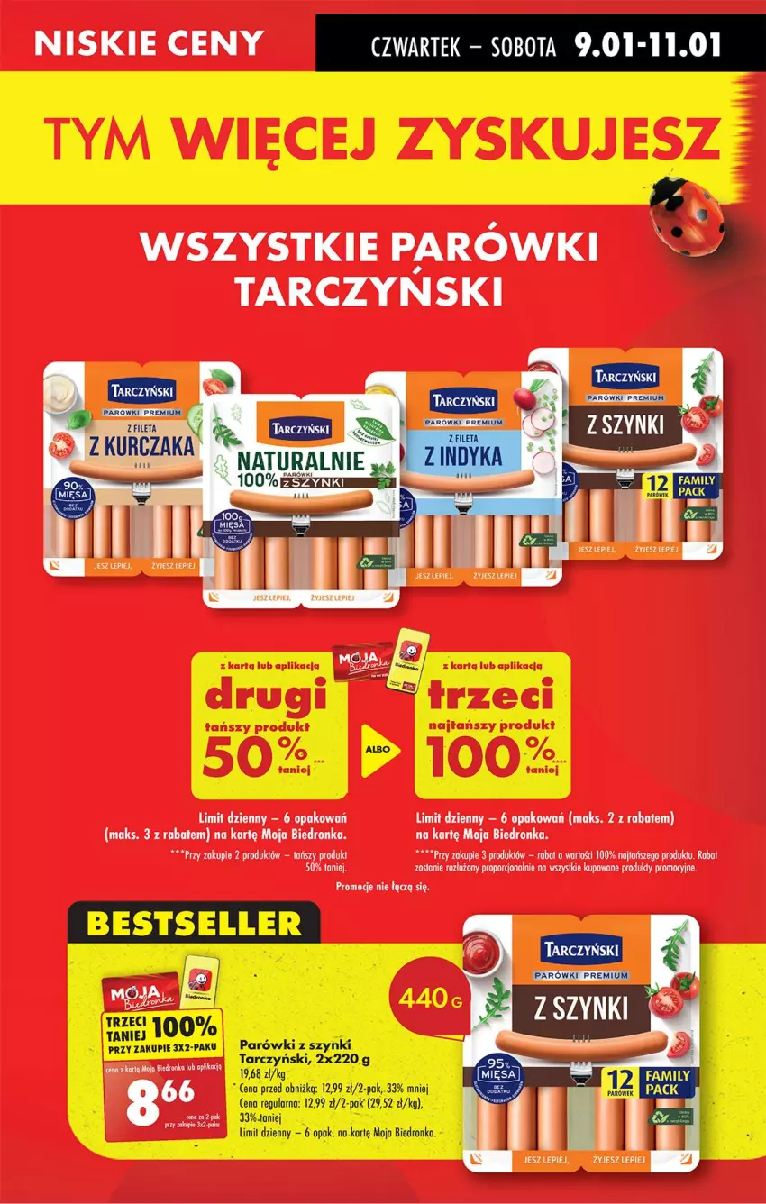 Gazetka promocyjna Biedronka - Od Czwartku - ważna 09.01 do 15.01.2025 - strona 9 - produkty: Fa, LG, Parówki, Por, Tarczyński