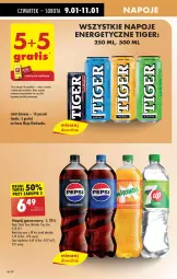 Gazetka promocyjna Biedronka - Od Czwartku - Gazetka - ważna od 15.01 do 15.01.2025 - strona 56 - produkty: Por, Gra, 7up, Mirinda, Napoje, Pepsi, Tiger, Napój gazowany, Mango, Napój