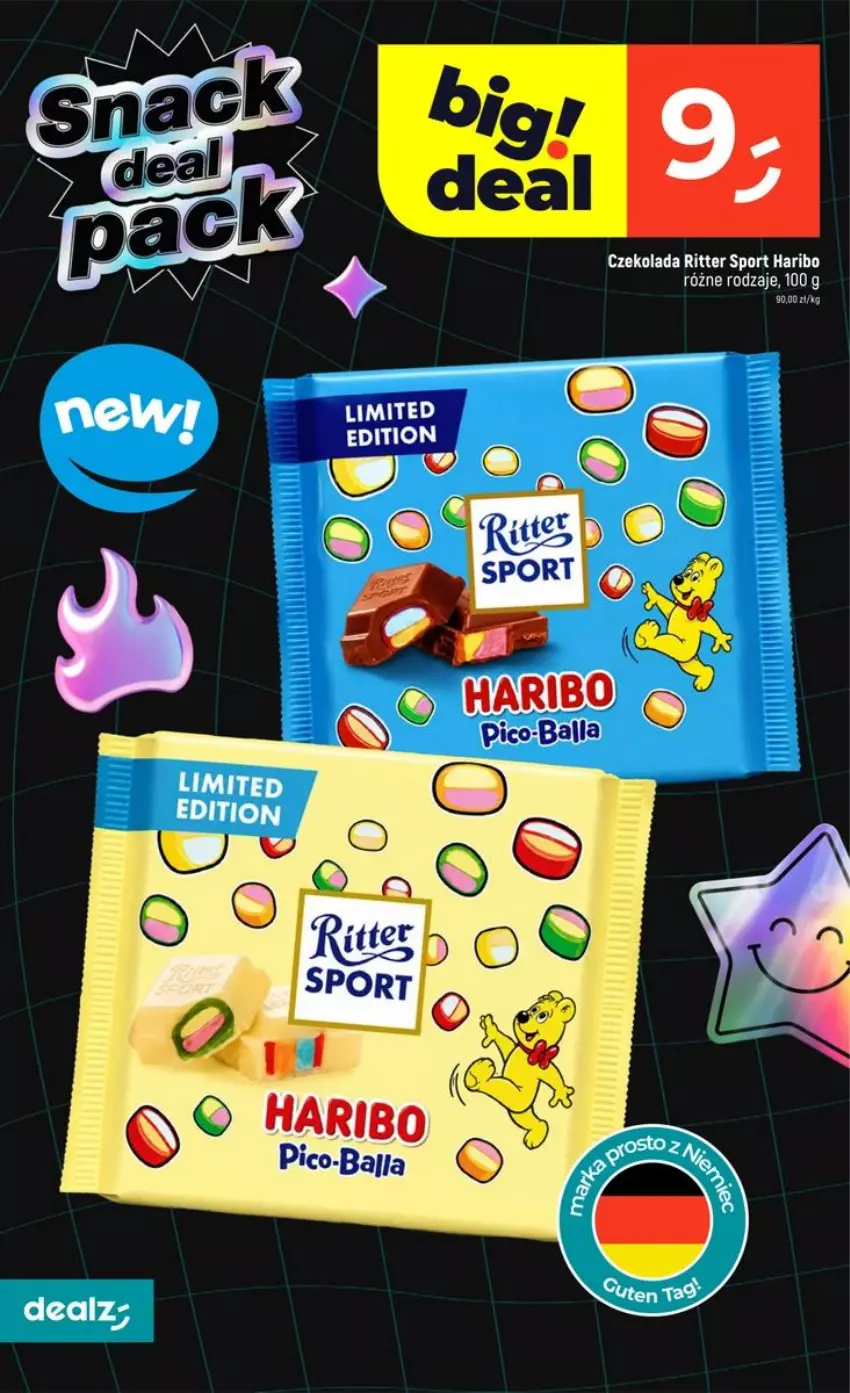 Gazetka promocyjna Dealz - NOWA GAZETKA - ważna 17.09 do 23.09.2026 - strona 18 - produkty: Czekolada, Haribo, Por, Ritter Sport, Sport