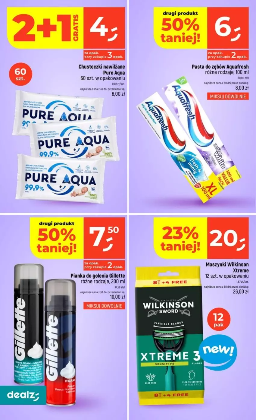 Gazetka promocyjna Dealz - NOWA GAZETKA - ważna 17.09 do 23.09.2026 - strona 38 - produkty: Aquafresh, Chusteczki, Gillette, Gra, Pasta do zębów, Pianka do golenia, Pur
