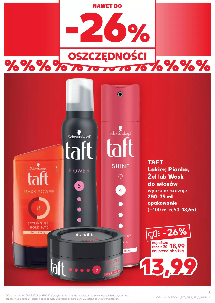 Gazetka promocyjna Kaufland - Gazetka tygodnia - ważna 29.05 do 05.06.2024 - strona 5 - produkty: Lakier, Taft