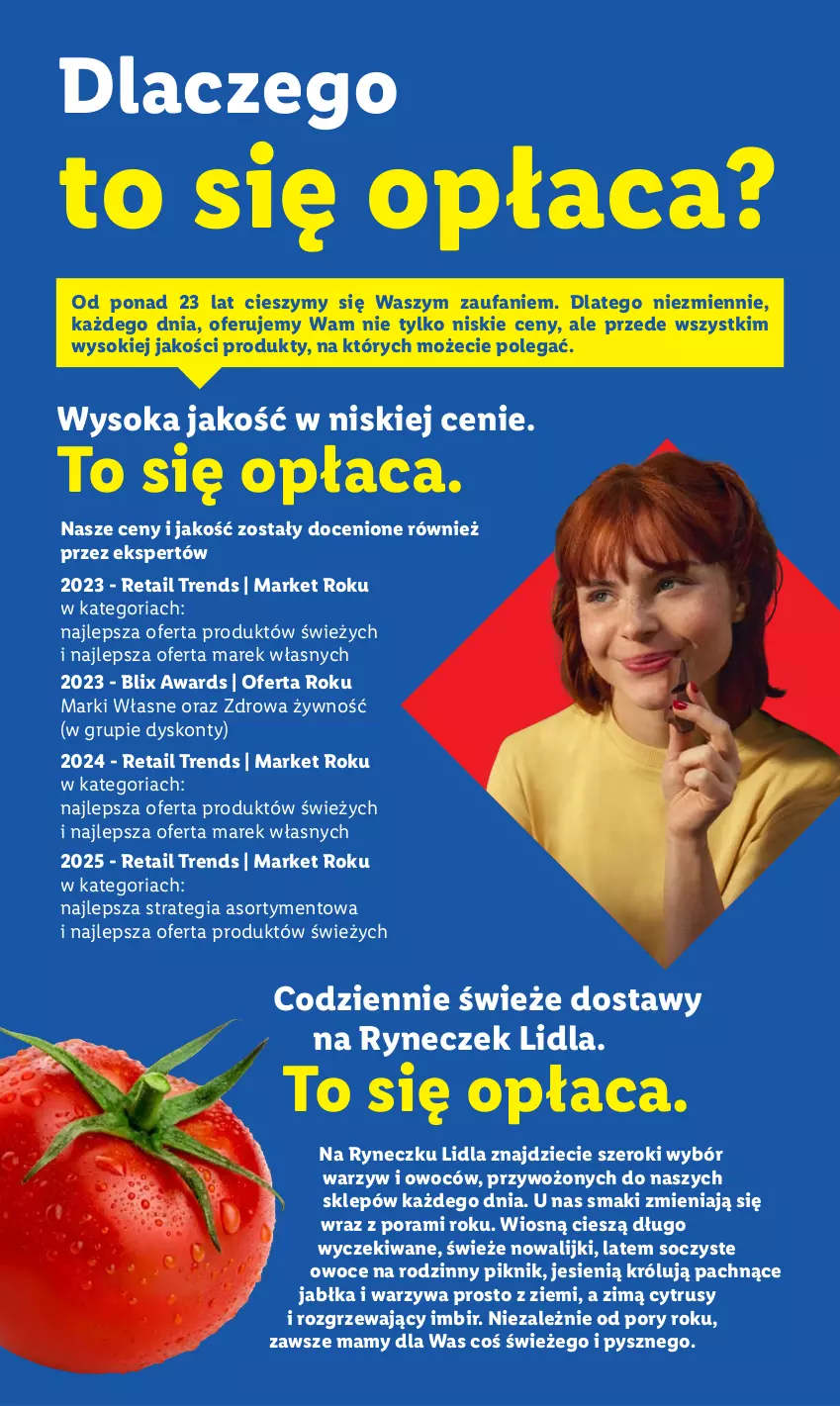 Gazetka promocyjna Lidl - Każdego dnia nowe okazje. - ważna 22.09 do 27.09.2025 - strona 2 - produkty: Dzieci, Fa, Imbir, Jabłka, O nas, Owoce, Por, Sok, Warzywa