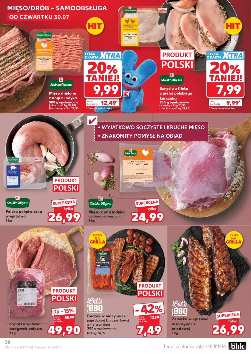 Gazetka promocyjna Kaufland - Gazetka tygodnia - ważna 30.07 do 05.08.2026 - strona 38 - produkty: Boczek, Drób, Grill, Kurczak, Mięso, Mięso mielone, Polędwiczka wieprzowa, Tera