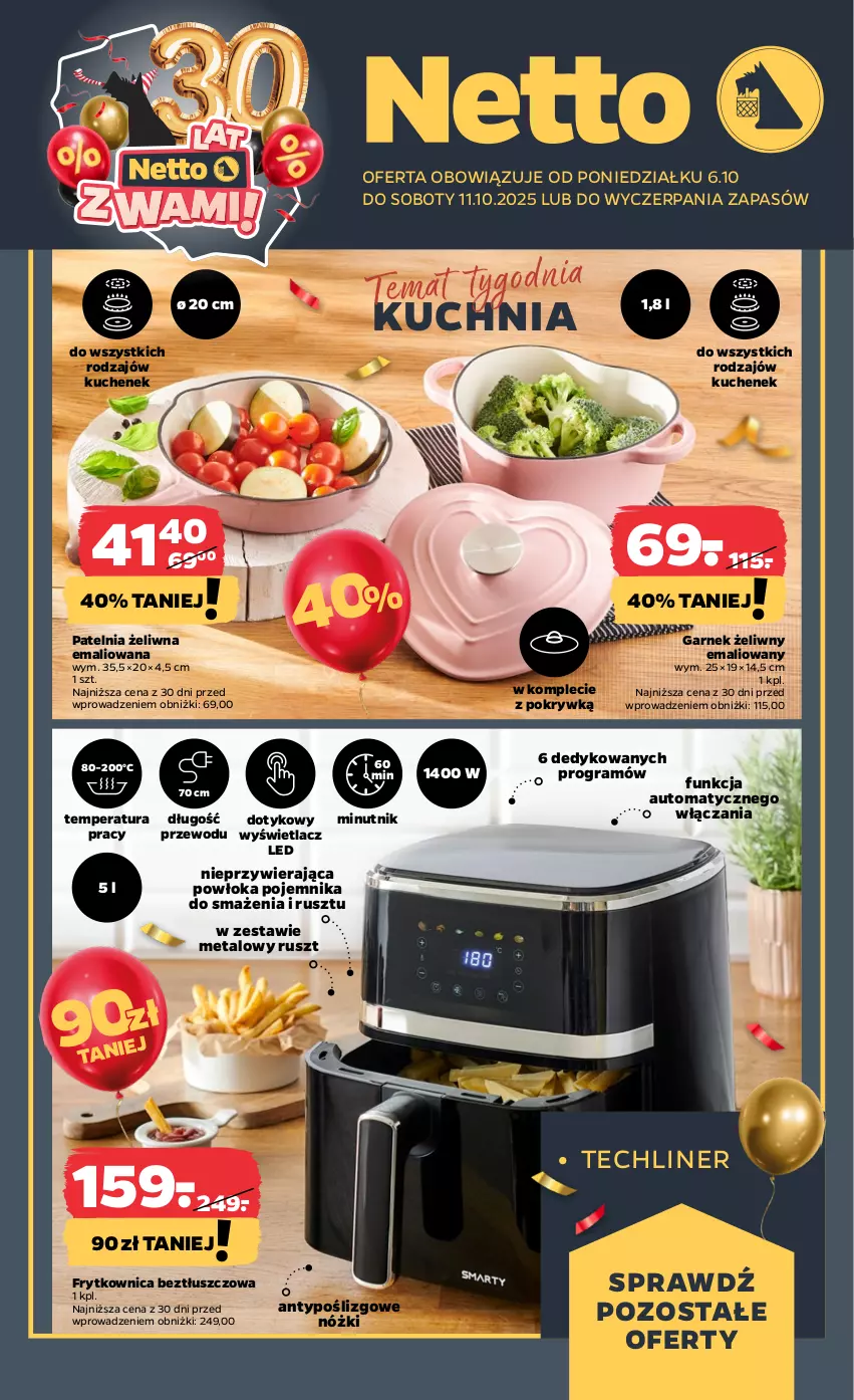 Gazetka promocyjna Netto - Od Poniedziałku Przemysłowa - ważna 06.10 do 11.10.2025 - strona 1 - produkty: Garnek, Gra, Kuchnia, Patelnia, Pojemnik