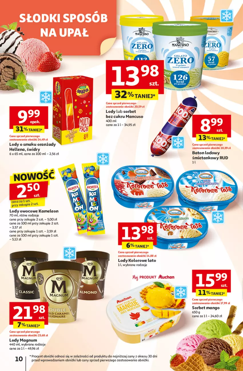 Gazetka promocyjna Auchan - ROZKRĘCAMY LATO Hipermarket - ważna 26.06 do 02.07.2025 - strona 12 - produkty: Baton, Eleo, Hellena, Leon, Lody