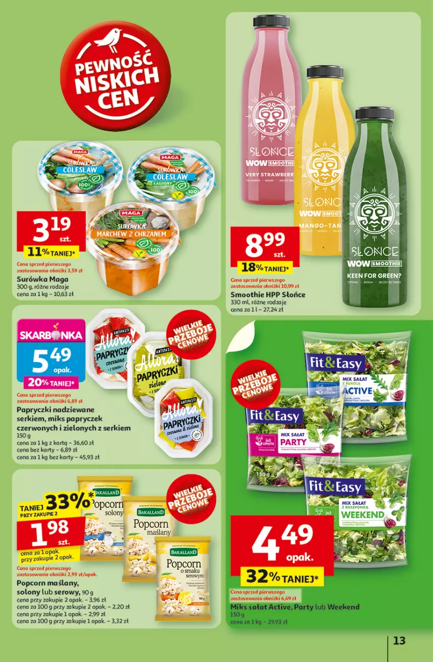 Gazetka promocyjna Auchan - ROZKRĘCAMY LATO Hipermarket - ważna 26.06 do 02.07.2025 - strona 15 - produkty: HP, Keen, LG, Papryczki nadziewane, Popcorn, Ser, Smoothie, Surówka