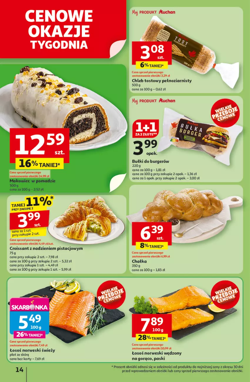 Gazetka promocyjna Auchan - ROZKRĘCAMY LATO Hipermarket - ważna 26.06 do 02.07.2025 - strona 16 - produkty: Burger, Chleb, Chleb tostowy, Croissant, LG