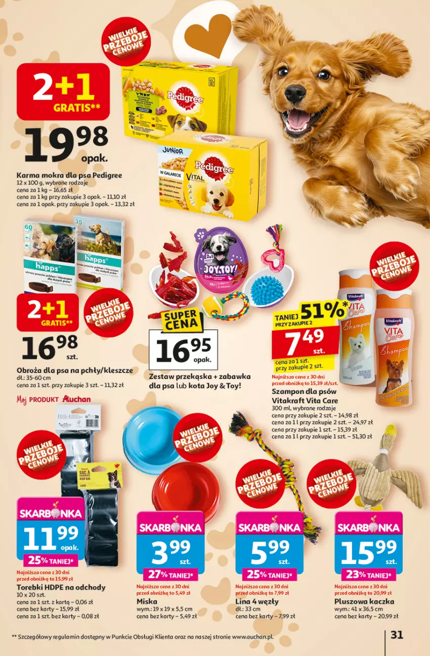 Gazetka promocyjna Auchan - ROZKRĘCAMY LATO Hipermarket - ważna 26.06 do 02.07.2025 - strona 33 - produkty: Gra, Kaczka, Miska, Pedigree, Szampon, Vita C, Vitakraft, Zabawka