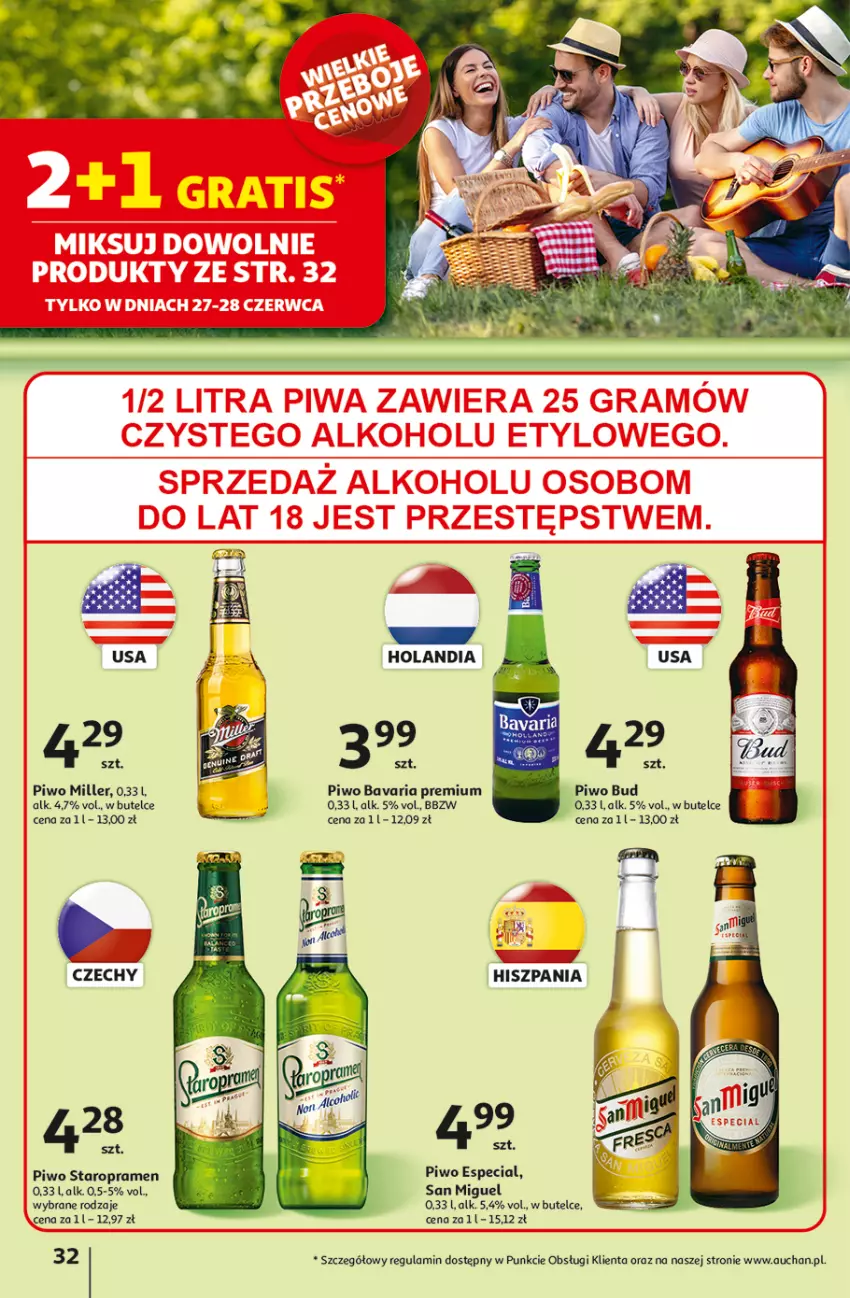 Gazetka promocyjna Auchan - ROZKRĘCAMY LATO Hipermarket - ważna 26.06 do 02.07.2025 - strona 34 - produkty: Piwo
