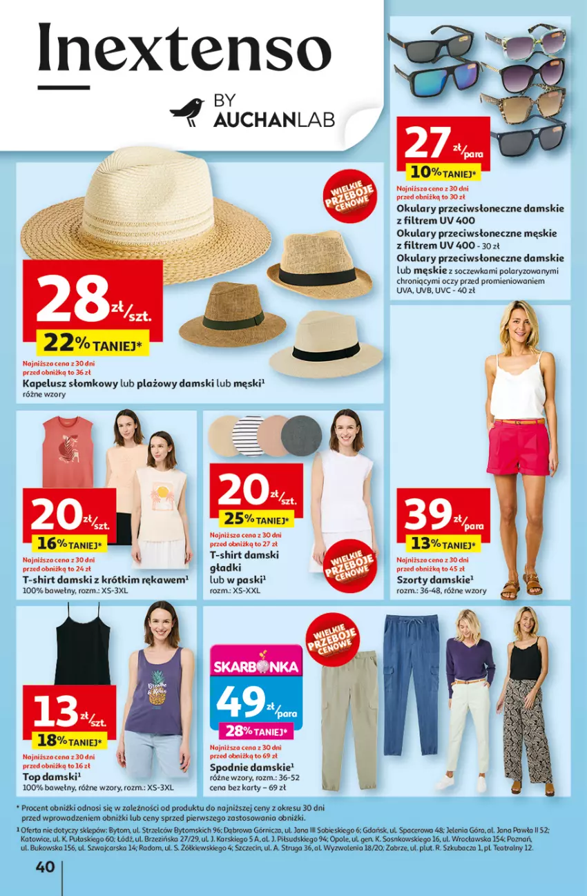 Gazetka promocyjna Auchan - ROZKRĘCAMY LATO Hipermarket - ważna 26.06 do 02.07.2025 - strona 42 - produkty: Acer, Cars, Spodnie, Szorty, T-shirt, Top