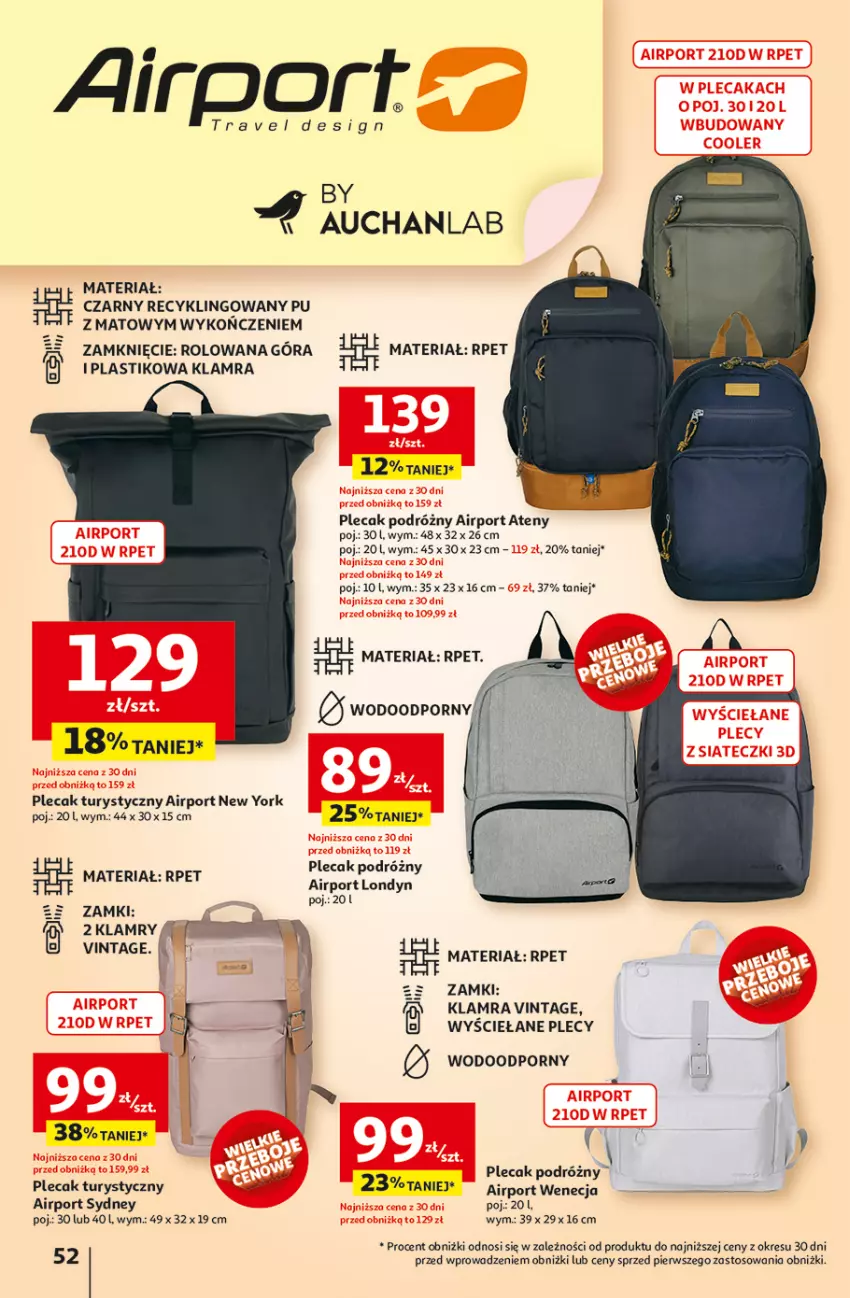 Gazetka promocyjna Auchan - ROZKRĘCAMY LATO Hipermarket - ważna 26.06 do 02.07.2025 - strona 54 - produkty: O nas, Plecak, Por